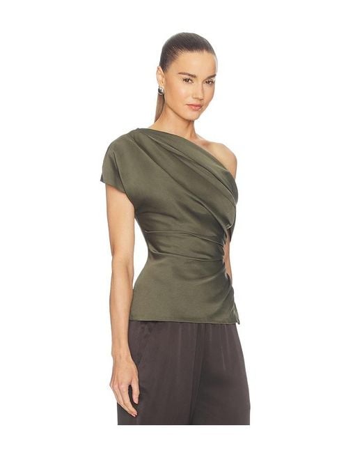 Jonathan Simkhai Green Phoebe Draped Top