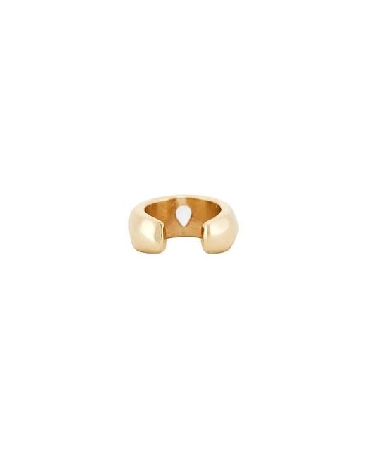 Ettika White Hammered Ear Cuff With Pear Crystal