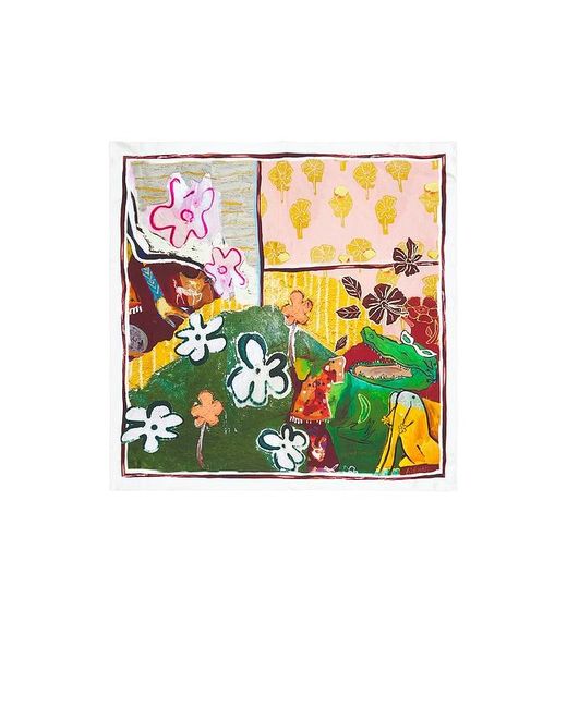ALÉMAIS Black Mlak Silk Scarf