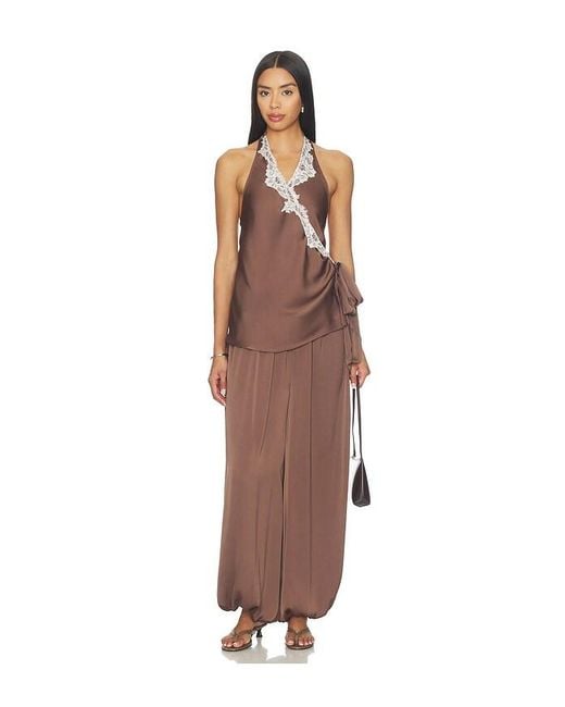 Faithfull The Brand Brown Marea Top