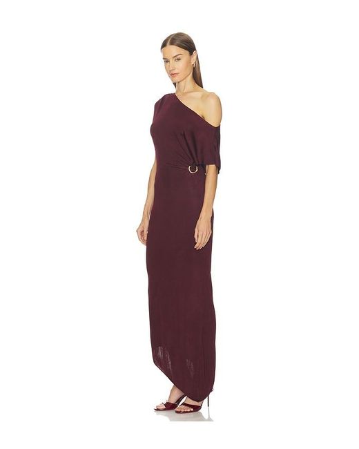 SRG Red Mehek Asymmetric Knit Dress