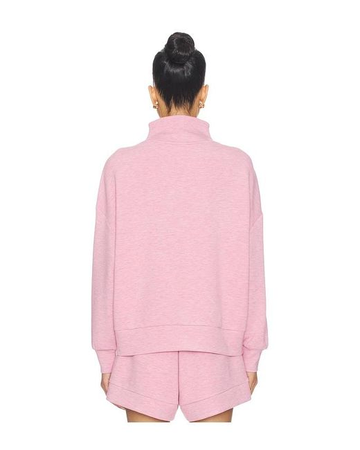 Varley Pink Hawley Half Zip Sweater