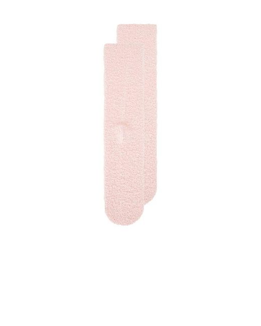 WellBeing + BeingWell Pink Plush Lounge Sock