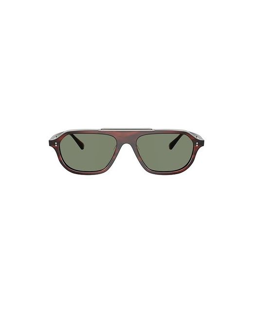 Oliver Peoples Green Estin Irregular Sunglasses for men