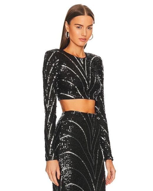 Michael Costello Black X Revolve Leonie Crop Top