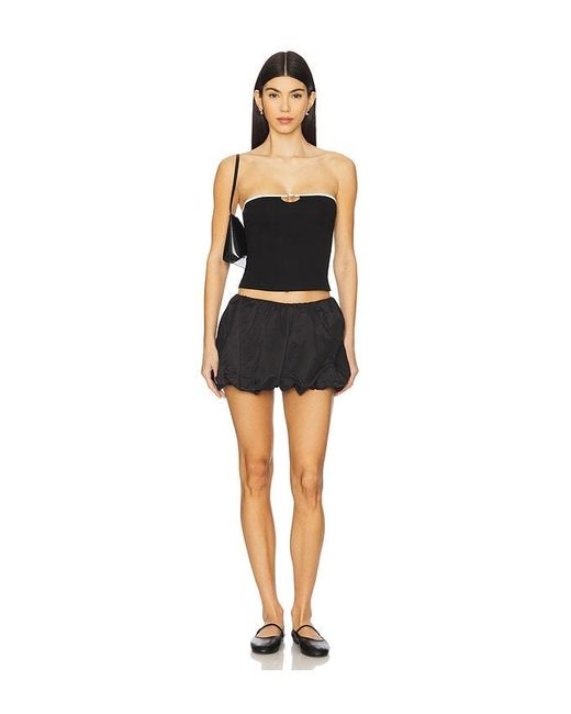 Whitney Strapless Top en Black superdown