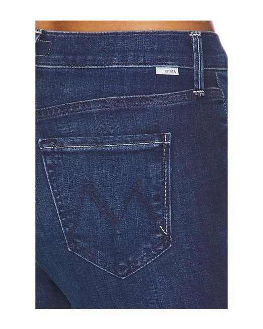 Mother Blue The Mid Rise Dazzler Ankle Fray Jeans
