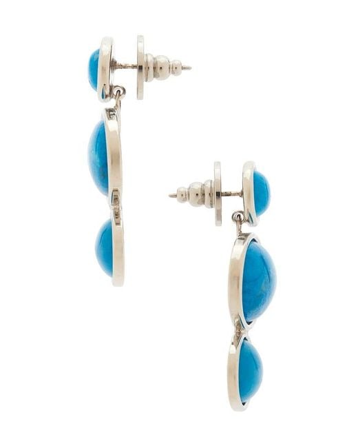 Lelet Blue Vega Stone Linear Earrings