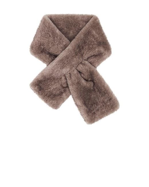 Lamarque Black Muse Faux Fur Scarf