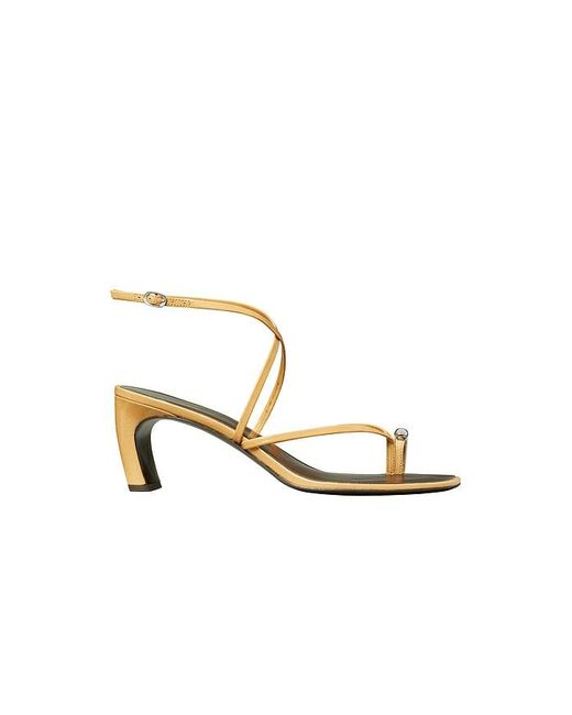 Tory Burch White Pierced Strappy Heel Sandal