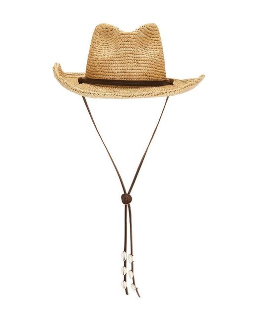 HEMLOCK HAT CO. Brown Packable Raffia Cowboy Hat for men