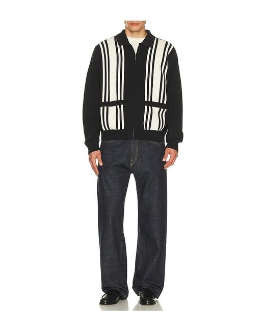 Obey Black Matt Zip Up Sweater for men
