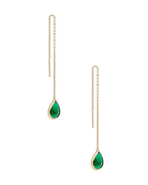 Ettika White Barely There Chain Earrings