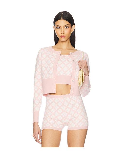 Conjunto De Cárdigan Y Top Penelope En Color Rose Talla En Nana Jacqueline de color Pink