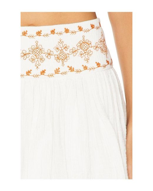 Rococo Sand White Mini Skirt
