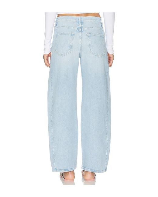 Mother Blue The Mid Rise Half-Pipe Hover Jeans