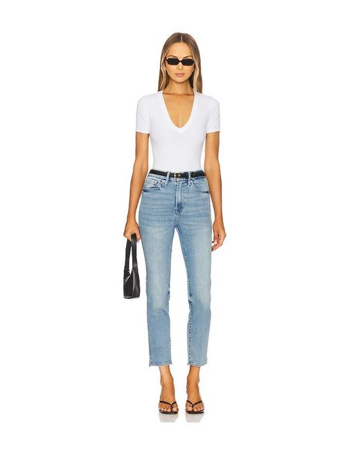 GOOD AMERICAN Blue Always Fits Good Classic Slim Straight Jeans