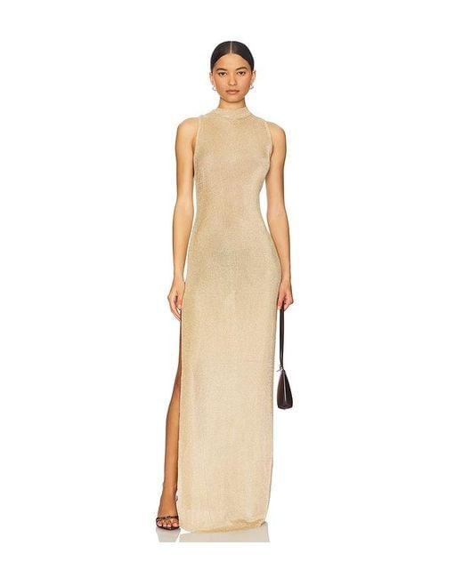 SER.O.YA Natural Henne Metallic Dress