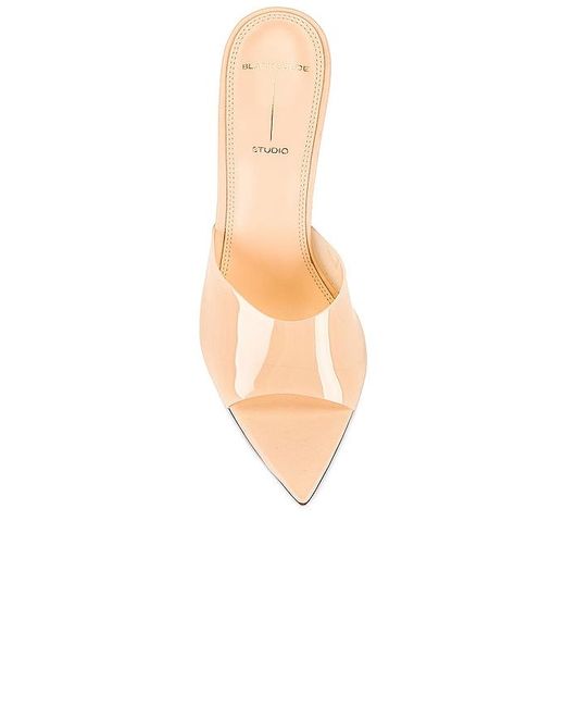 Black Suede Studio White Bella High Heel Mule