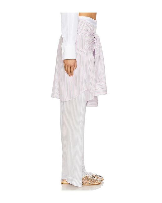 Alexander Wang White Boxer Pant With Prestyled Shirt