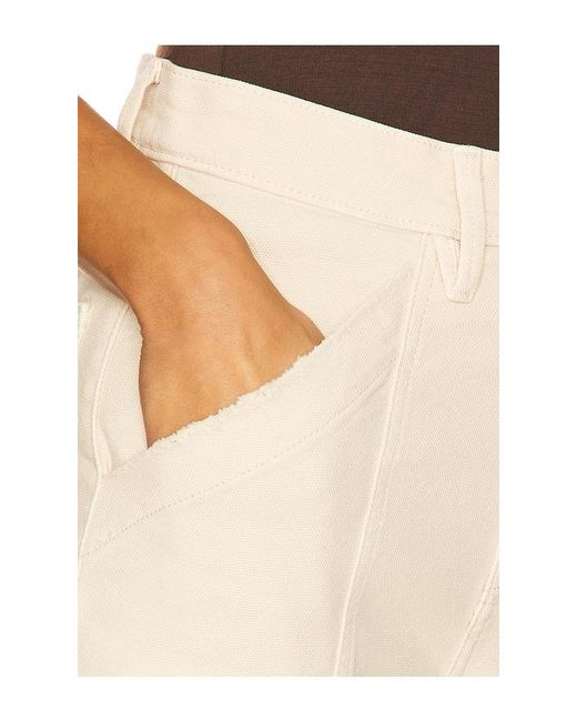 GOOD AMERICAN White Cropped Barrel Pants