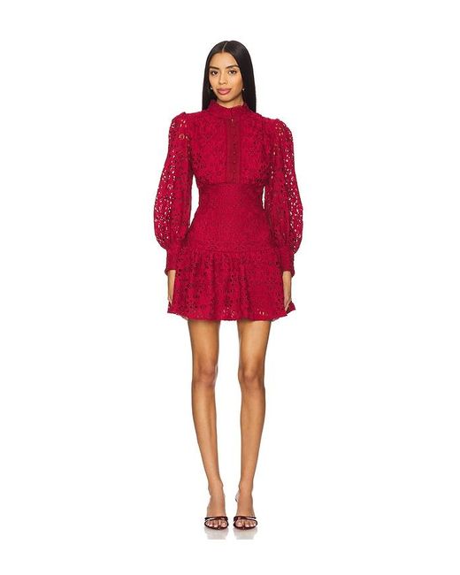 Bardot Red Remy Lace Dress
