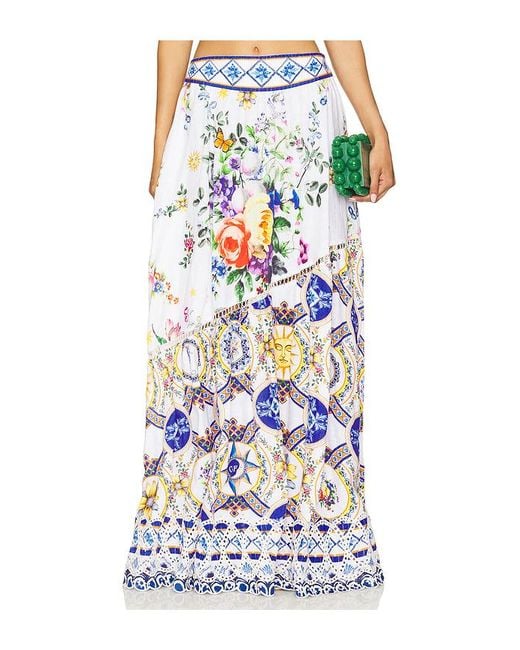 Falda Maxi Skirt En Color Blanco Talla (También En M, S, Xs) Camilla de color Multicolor