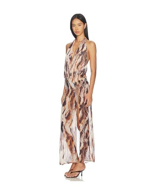 superdown Multicolor Tovianna Halter Maxi Dress