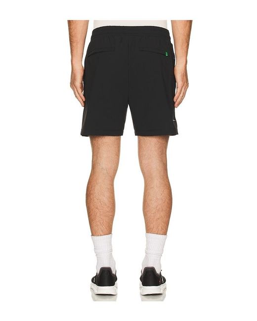 Malbon Black Performance Poly Tech Shorts for men