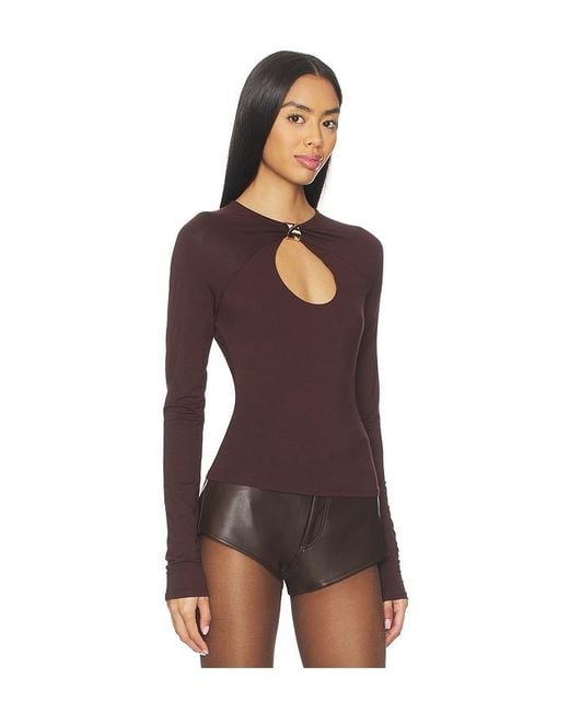 Lovers + Friends Brown Adeline Top