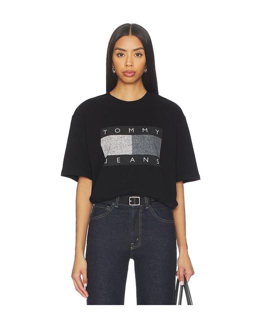 Tommy Hilfiger Black 90s Distressed Flag Tee for men