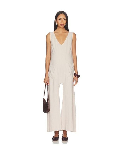 BUMPSUIT White Oversized Linen Jumpsuit
