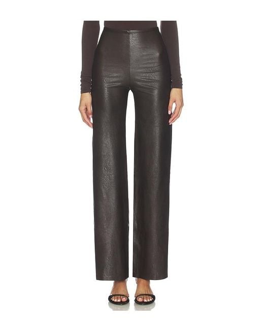 Commando Black Faux Leather Wide Leg Pant