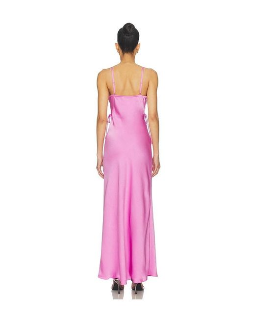 MINKPINK Pink Chiara Lacing Detail Maxi Dress