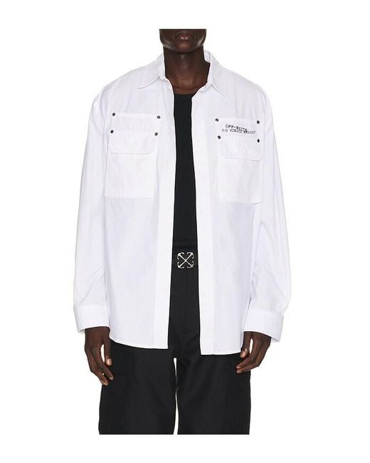 Off-White c/o Virgil Abloh White Type Arrow Overshirt for men