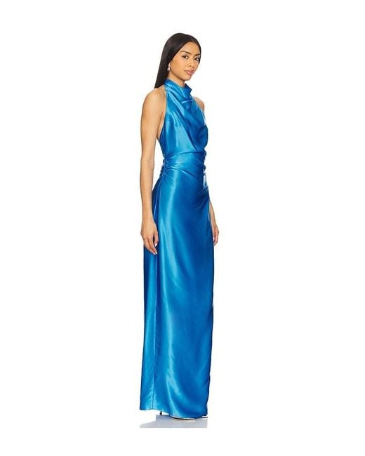 Amanda Uprichard Blue Marcine Maxi Dress