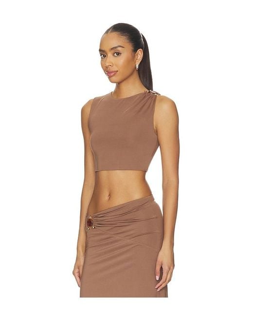 MORE TO COME Brown Brixton Top