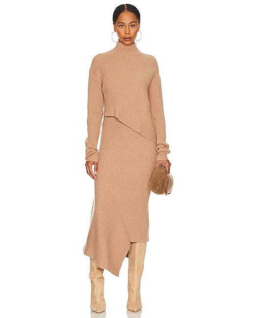 L'academie Natural Leola Mock Neck Sweater