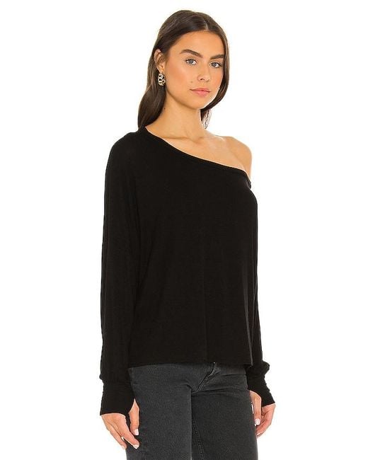 Michael Lauren Black Kristopher Open Shoulder Top