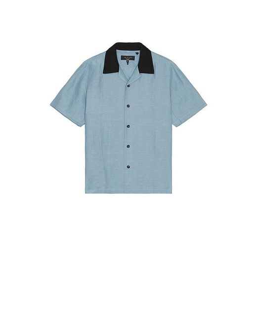 Rag & Bone Blue Avery Slub Shirt for men