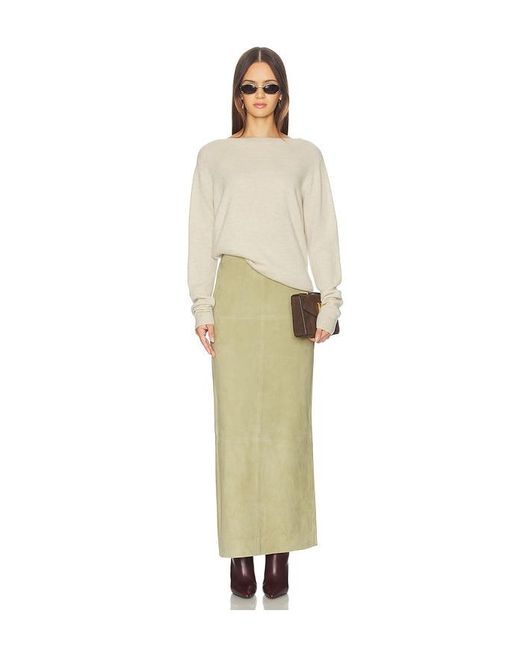 SRG Green Sonya Suede Skirt