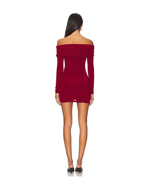 superdown Off-Shoulder Textured Mini Dress
