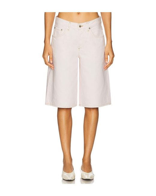 Agolde White Baggy V Short