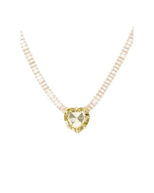Anton Heunis White Vintage Style Heart Necklace