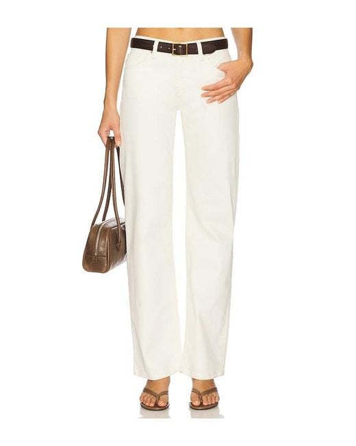 Hudson White Kelli Low Rise Loose Straight