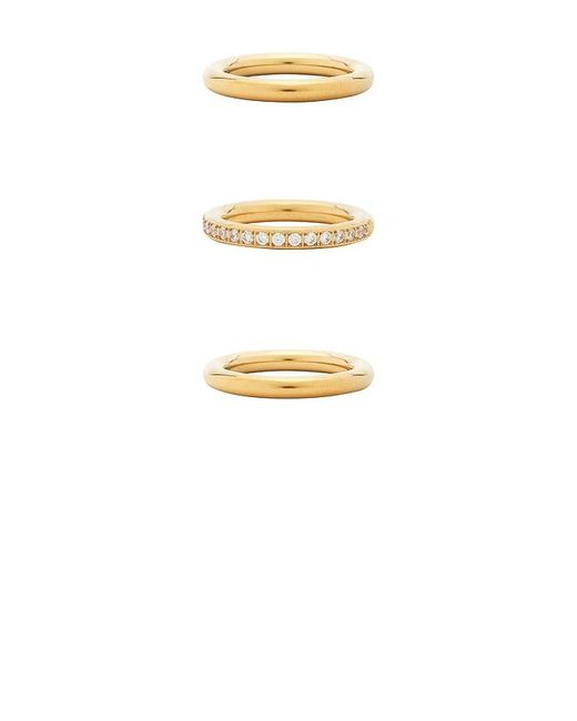 Natalie B. Jewelry White Tessa Trio Ring Set