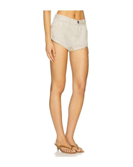 One Teaspoon White Bandit Low Waist Denim Shorts