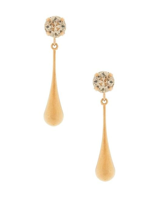 Anton Heunis White Drop Earrings