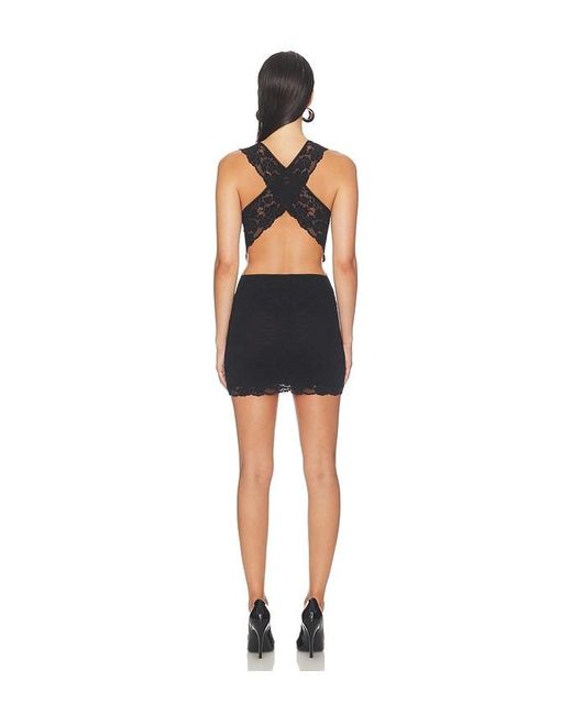 HAELO Black Shadow Mini Dress
