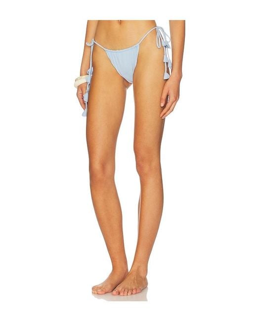 Devon Windsor White Elisa Side Tie Bikini Bottom